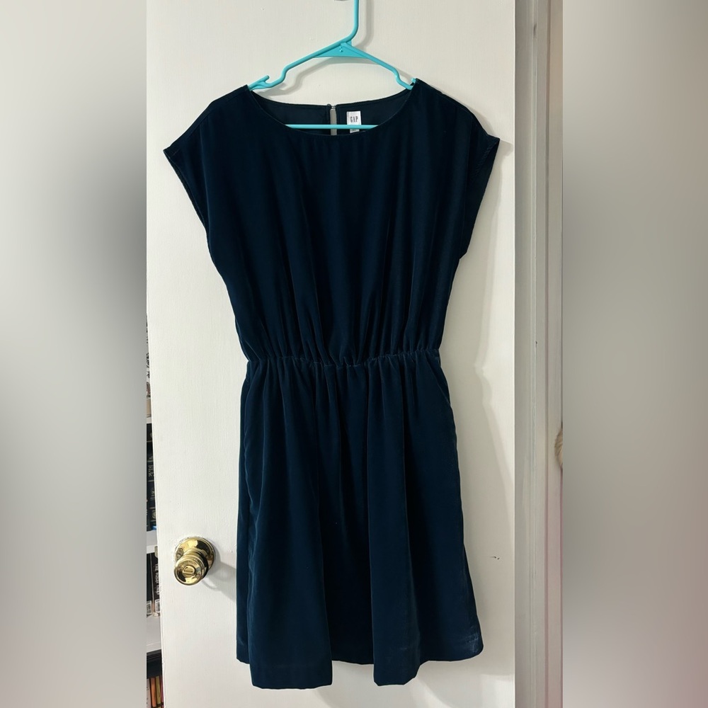 Velvet Navy Blue Dress
